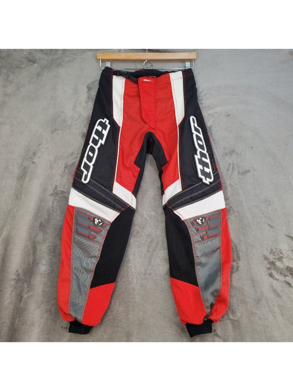 Thor Pants Mens Size 28 Phase Red Gray White  Black Riding Motocross Racing 1210